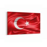 Olla 17571Y Türk Bayrağı Görseli Yatay Kanvas Tablo, Ölçü 90X60