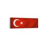 Olla 17572YI Türk Bayrağı Görseli Yatay İnce Kanvas Tablo, Ölçü 90X30