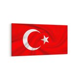 Olla 17574YD Türk Bayrağı Görseli Yatay Dar Kanvas Tablo, Ölçü 100X50