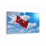 Olla 17575Y Türk Bayrağı Görseli Yatay Kanvas Tablo, Ölçü 30X20