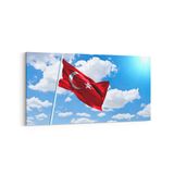Olla 17575YD Türk Bayrağı Görseli Yatay Dar Kanvas Tablo, Ölçü 140X70