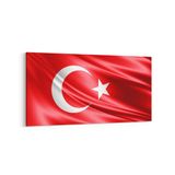 Olla 17576YD Türk Bayrağı Görseli Yatay Dar Kanvas Tablo, Ölçü 60X30