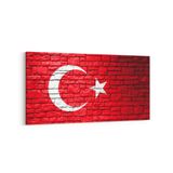 Olla 17578YD Türk Bayrağı Görseli Yatay Dar Kanvas Tablo, Ölçü 60X30