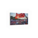 Olla 17579Y Türk Bayrağı Görseli Yatay Kanvas Tablo, Ölçü 30X20