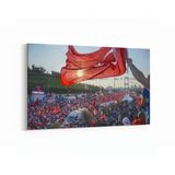 Olla 17579Y Türk Bayrağı Görseli Yatay Kanvas Tablo, Ölçü 40X30