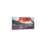 Olla 17579YD Türk Bayrağı Görseli Yatay Dar Kanvas Tablo, Ölçü 140X70