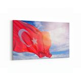 Olla 17580Y Türk Bayrağı Görseli Yatay Kanvas Tablo, Ölçü 30X20