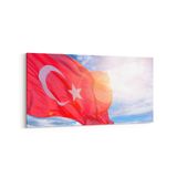Olla 17580YD Türk Bayrağı Görseli Yatay Dar Kanvas Tablo, Ölçü 120X60
