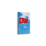 Olla 17581DD Türk Bayrağı Görseli Dikey Dar Kanvas Tablo, Ölçü 50X100