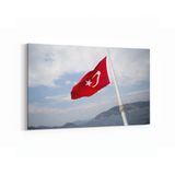 Olla 17582Y Türk Bayrağı Görseli Yatay Kanvas Tablo, Ölçü 60X40