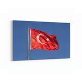 Olla 17585Y Türk Bayrağı Görseli Yatay Kanvas Tablo, Ölçü 30X20