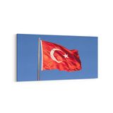 Olla 17585YD Türk Bayrağı Görseli Yatay Dar Kanvas Tablo, Ölçü 160X80