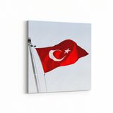 Olla 17586K Türk Bayrağı Görseli Kare Kanvas Tablo, Ölçü 80X80