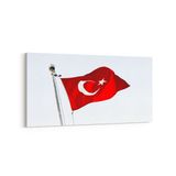 Olla 17586YD Türk Bayrağı Görseli Yatay Dar Kanvas Tablo, Ölçü 60X30