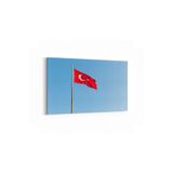 Olla 17587Y Türk Bayrağı Görseli Yatay Kanvas Tablo, Ölçü 120X80