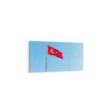Olla 17587YD Türk Bayrağı Görseli Yatay Dar Kanvas Tablo, Ölçü 120X60