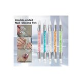 OLLA KOZMETİK Hamur Jel Şekil Verme Fırçası Nail Art Fırça Silikon Tırnak Fırçası 5li Set OLLA