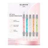 OLLAVIA 5'li Nail Art Silikon Tırnak Fırça Seti – Hamur Jel, Protez Tırnak ve 3D Tırnak Süsleme