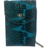 Ollbag OL-1093Y Kadın Zincir Askılı Mini Çanta Cüzdan - Mavi - Siyah