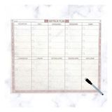 Ollevra Şeffaf Kendiliğinden Yapışkanlı Kalemli Haftalık Planlayıcı 40CM-50CM - Beyaz - 40 x 50 cm - Folyo