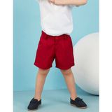 Ollie&Olla V Cepli Kırmızı Gabardin Erkek Çocuk Şort - 1 Yaş