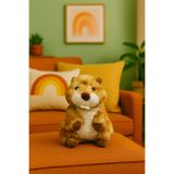 Olomo 23 cm Peluş Oturan Sincap Sevimli Yumuşak Hayvan Peluşu Çocuklar İçin Uyku ve Sarılma Oyuncağı
