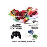 Olomo Kumandalı Işıklı Buharlı Akrobat Araba - 2.4G Şarjlı 360° Dönen Takla Atan Oyuncak Araba HG4-45