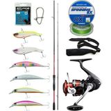 Olta Seti Shimano Sienna Spinning Eva 2,41M 10-35G Spin Kamışı&shimano Sienna 4000 Fg Spin Makinesi