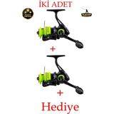 Oltamix 2 Adet Bauer Hıkaru 200 Lrf & Spin Olta Makinesi 5 Bilye - 0,25 mm / 190 m