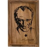 Oltu Taşı Işlemeli Atatürk Tablo