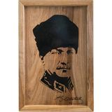 Oltu Taşı Işlemeli Mustafa Kemal Atatürk Tablo