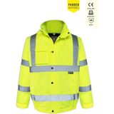 Olympus Essential Hi Vis Bomber Lined Reflektörlü Kışlık Mont Su Geçirmez Soğuk Hava Koruyucu - XL