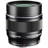 Olympus M.ZUIKO Digital ED 75mm f/1.8 Siyah Lens