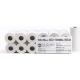 OM 50X18 mt Termal Kağıt Rulo (10 Adet) – Yazarkasa & Pos Uyumlu, Net Baskı, Dayanıklı, Iso & Ce Belgeli