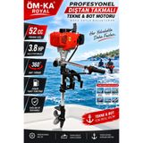 ÖM-KA Royal 52 CC 3.8 HP Profesyonel Dıştan Takmalı TEKNE & BOT MOTORU 2 Zamanlı