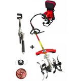 Öm-Ka Royal Benzinli Sırt Tırpan + Toprak Çapalama + Kancalı Zeytin & Fındık Silkeleme Hasat Aparatı SET 52 CC 4.6 HP