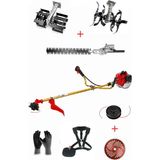 Öm-ka Royal Benzinli Yan Tırpan + Çift Toprak Çapalama + Çit Budama Aparatı Set 52 cc 4.6 Hp
