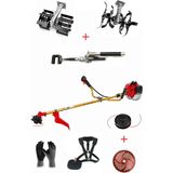 Öm-ka Royal Benzinli Yan Tırpan + Çift Toprak Çapalama + Kancalı Silkeleme Hasat Aparatı Set 52 cc 4.6 Hp