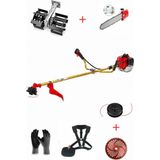 Öm-ka Royal Benzinli Yan Tırpan + Toprak Çapalama + Dal Budama Aparatı Set 52 cc 4.6 Hp