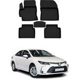 Omac Toyota Corolla 12 2019-2026 Uyumlu 4d Havuzlu Paspas Kauçuk Siyah 5 Parça