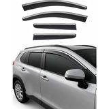 Omac Toyota Corolla Cross 2022+ Uyumlu Araca Özel Chrome Style Akrilik Cam Rüzgarlığı Koyu Duman 4 Parça