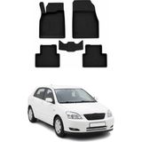 Omac Toyota Corolla Hb 2002-2007 Uyumlu 4d Havuzlu Paspas Kauçuk Siyah 5 Parça