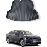 Omac VW Jetta Sedan Trendline 2011-2018 Uyumlu Araca Özel Kauçuk TPE Bagaj Havuzu Siyah Cepli için