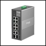 OMADA IES210GPP Industrial, 10 Port Gigabit, 6 Port Poe+, 2 Port Poe++, 2 Port Combo SFP, 240W, Yönetilebilir Endüstriyel Switch