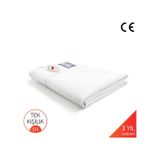 Omak Tek Kişilik Elektrikli Battaniye 90x150cm Beyaz