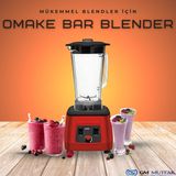 Omake BLEO1/E11 2200W Buz Kırıcı Bar Blender - Kırmızı