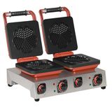 Omake Elektrikli Büyük Çiçek Model Çiftli Waffle Makinesi Zamanlayıcılı WFL21.E22.1401.Z50