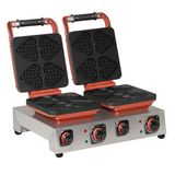 Omake Elektrikli Kalp Model Çiftli Waffle Makinesi Zamanlayıcılı WFL21.E22.0701.Z50