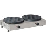 Omake Elektrikli Teflonlu Pankek Makinesi 2'li Elektrikli 27,5kg OMK.PNK04.E21.0014.Z5F - Gri
