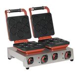 Omake Elektrikli Yuvarlak Mini Belçika Model Çiftli Waffle Makinesi Zamanlayıcılı WFL21.E22.0501.Z50